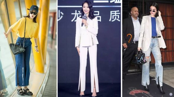 金小妹宋茜娜扎袁姍姍都鐘愛的開衩褲究竟有什么魅力？！