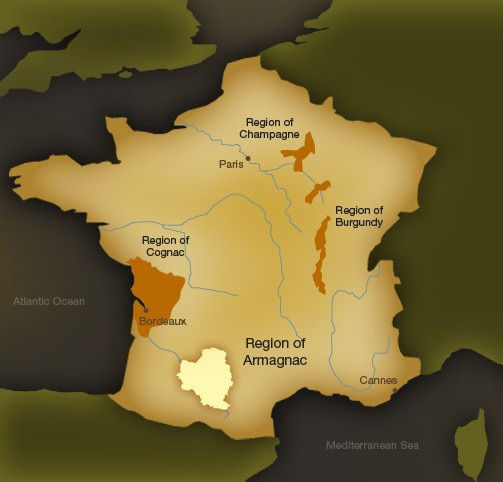 雅文邑(Armagnac)產區位于法國的西南部