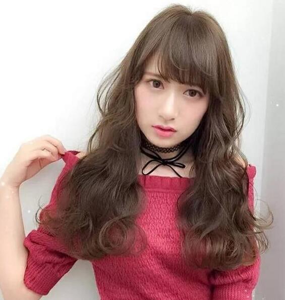 劉海+長卷發的發型