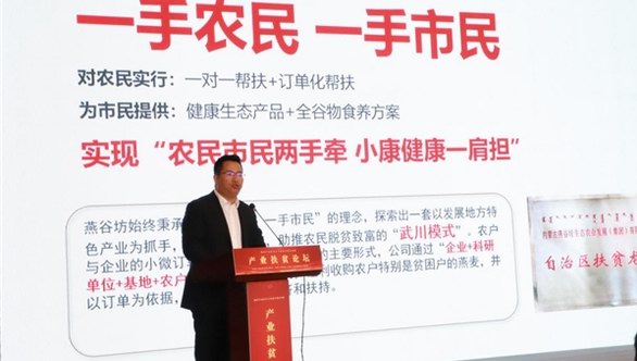 燕谷坊集團董事長何均國做2020產業扶貧論壇典型范例匯報