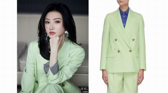 景甜清新演繹ACNE STUDIOS西服外套，春意盎然“司藤”上線