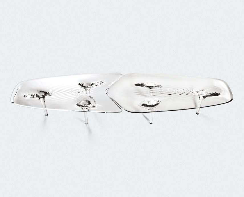 用水做的桌子，Liquid Glacial Table液態(tài)冰川桌 著名建筑師Zaha Hadid設(shè)計

