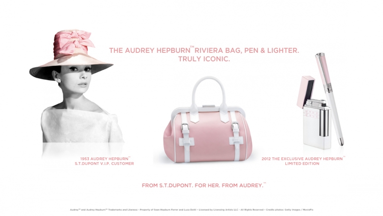 法國都彭S.T.DUPONT限量版Audrey Hepburn手袋、書寫工具和打火機