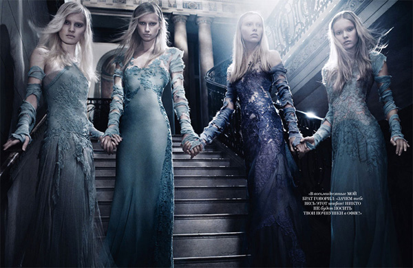 《Interview》俄版2月號秀出Alberta Ferretti 大片