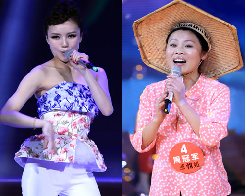 星光大道2012總決賽第五場(chǎng)，妖嬈的空軍女兵倪珈，較量淳樸的“草帽姐”